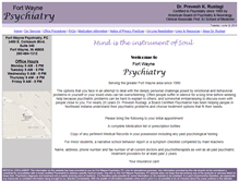 Tablet Screenshot of fortwaynepsychiatry.com